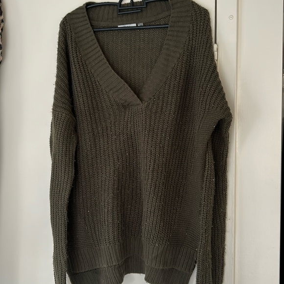 Oversized knit green sweater - Picture 1 of 2